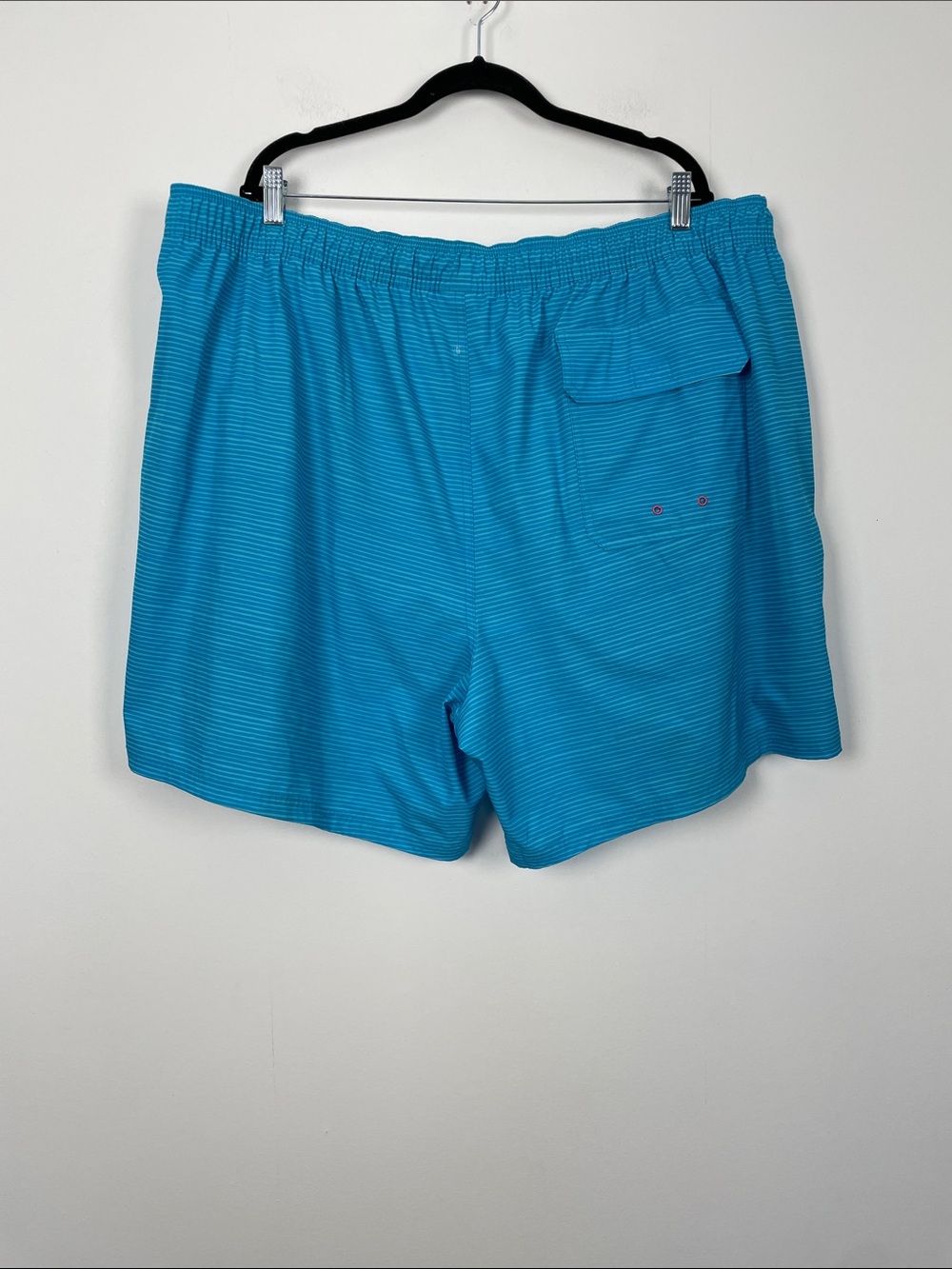 Vineyard Vine Men's 3XB Strip Teal Blue Lined Swim Trunks Shorts with Patch Logo - Picture 5 of 9
